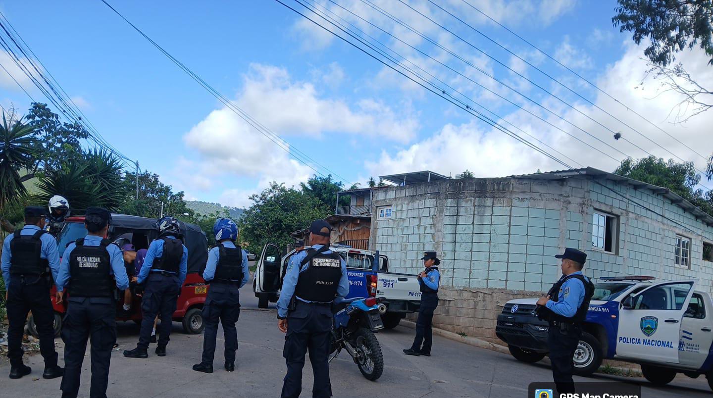 Policía continúa dando seguridad a colonias intervenidas entre ellas la Villanueva, Villa Vieja, Los Pinos, Suyapa, Aldea la Cañada, Las Palmas