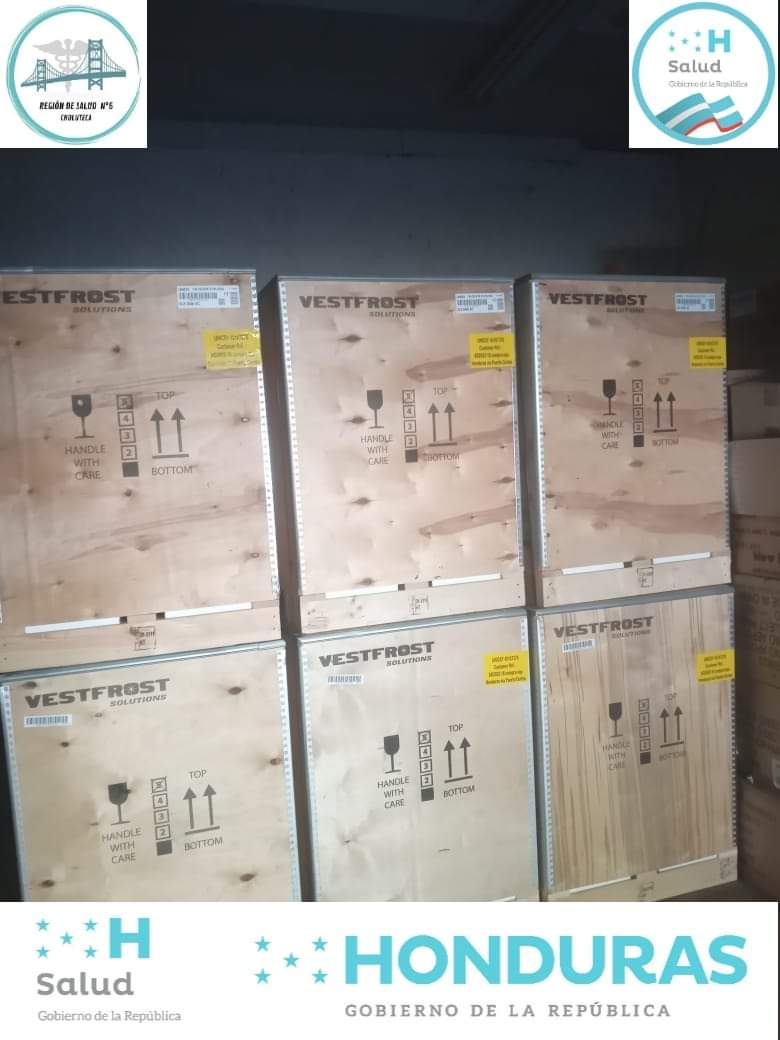 Región Sanitaria de Choluteca, recibe 23 refrigeradores por parte de UNICEF