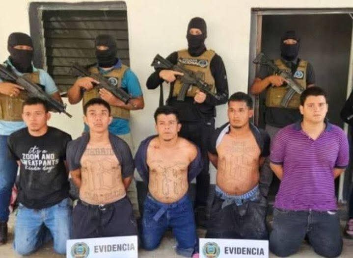 Cinco pandilleros de la 18 condenados a 31 años de prisión y multas por más de dos millones de lempiras