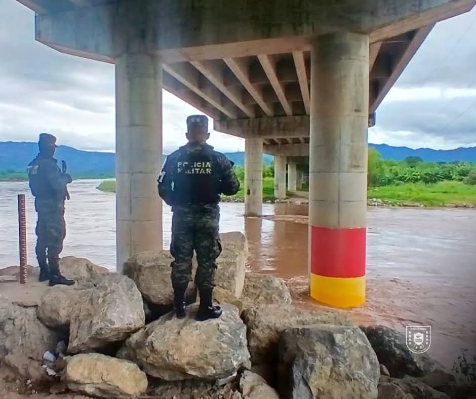 FF.AA. mantiene vigilancia en el río Ulúa ante posibles incrementos de caudal