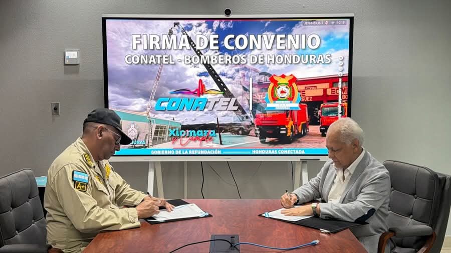 CONATEL y Bomberos de Honduras firman convenio estratégico para modernización tecnológica