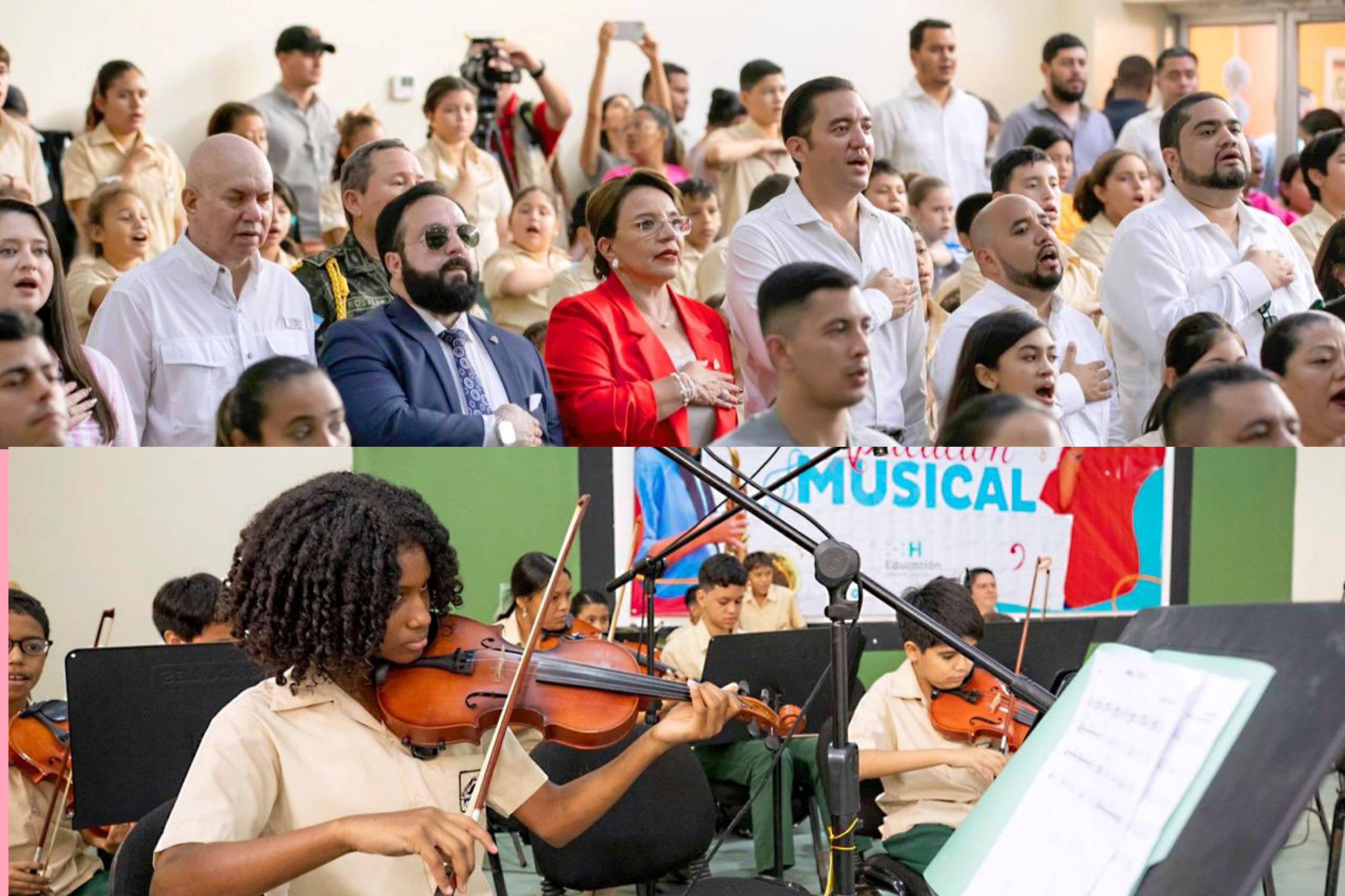 Niñez hondureña estudia música, idiomas con tecnología en moderno centro educativo inaugurado por la presidenta Xiomara Castro