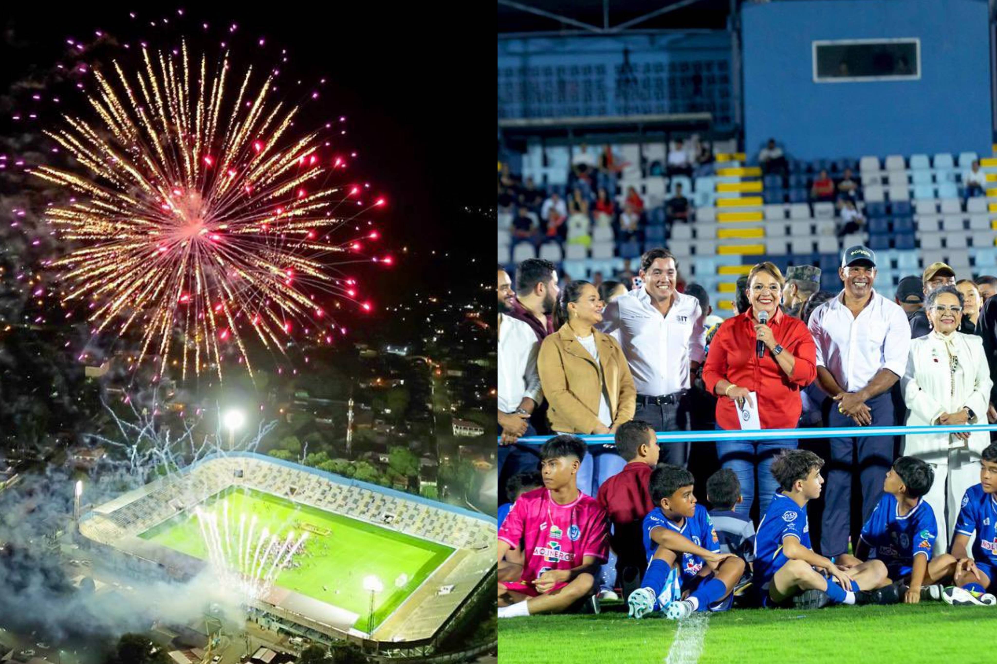 Presidenta Xiomara Castro inaugura cancha híbrida de primer nivel en La Ceiba