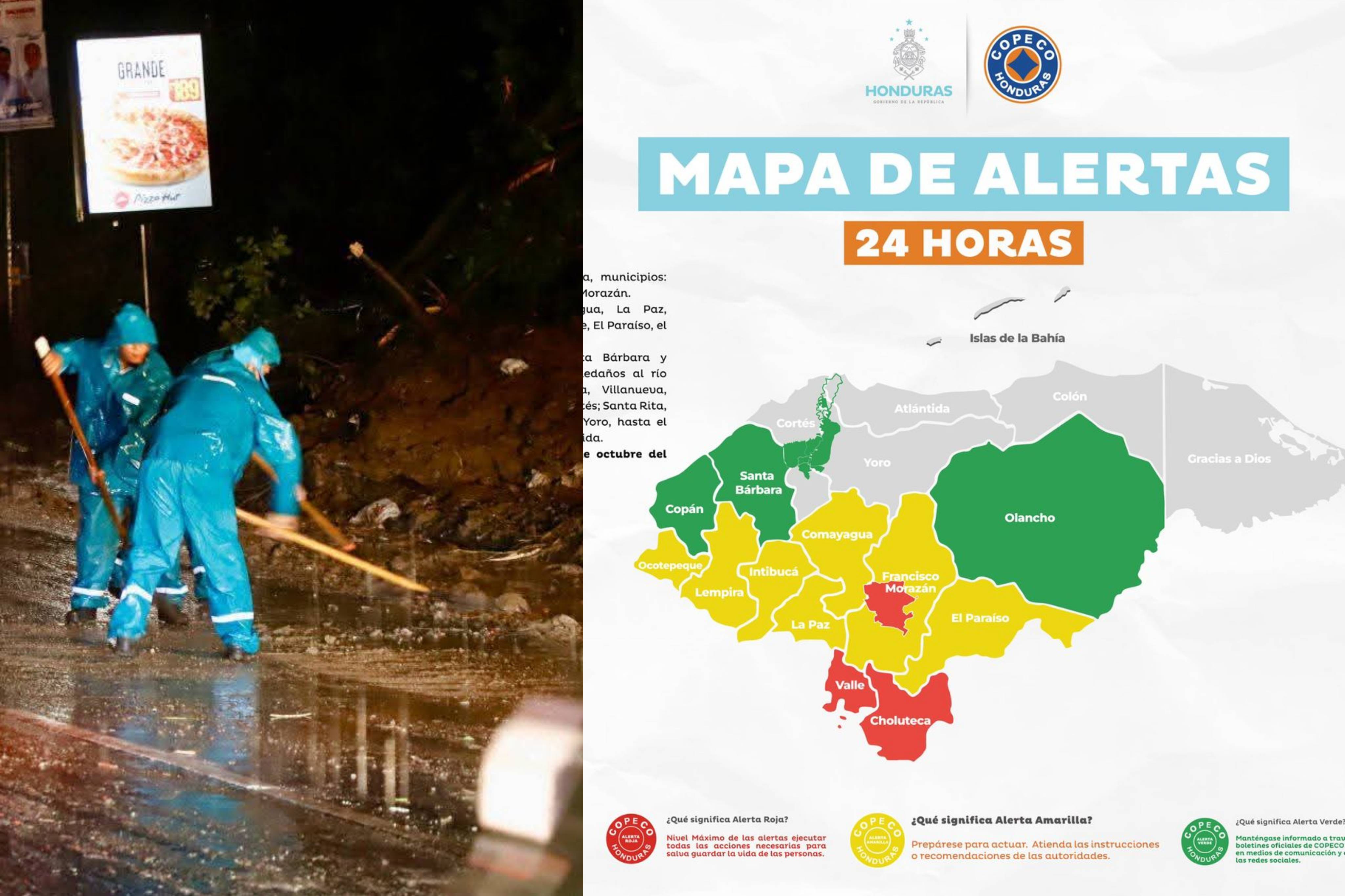 COPECO declara Alerta Roja en Valle, Choluteca y el Distrito Central por crecida de ríos...