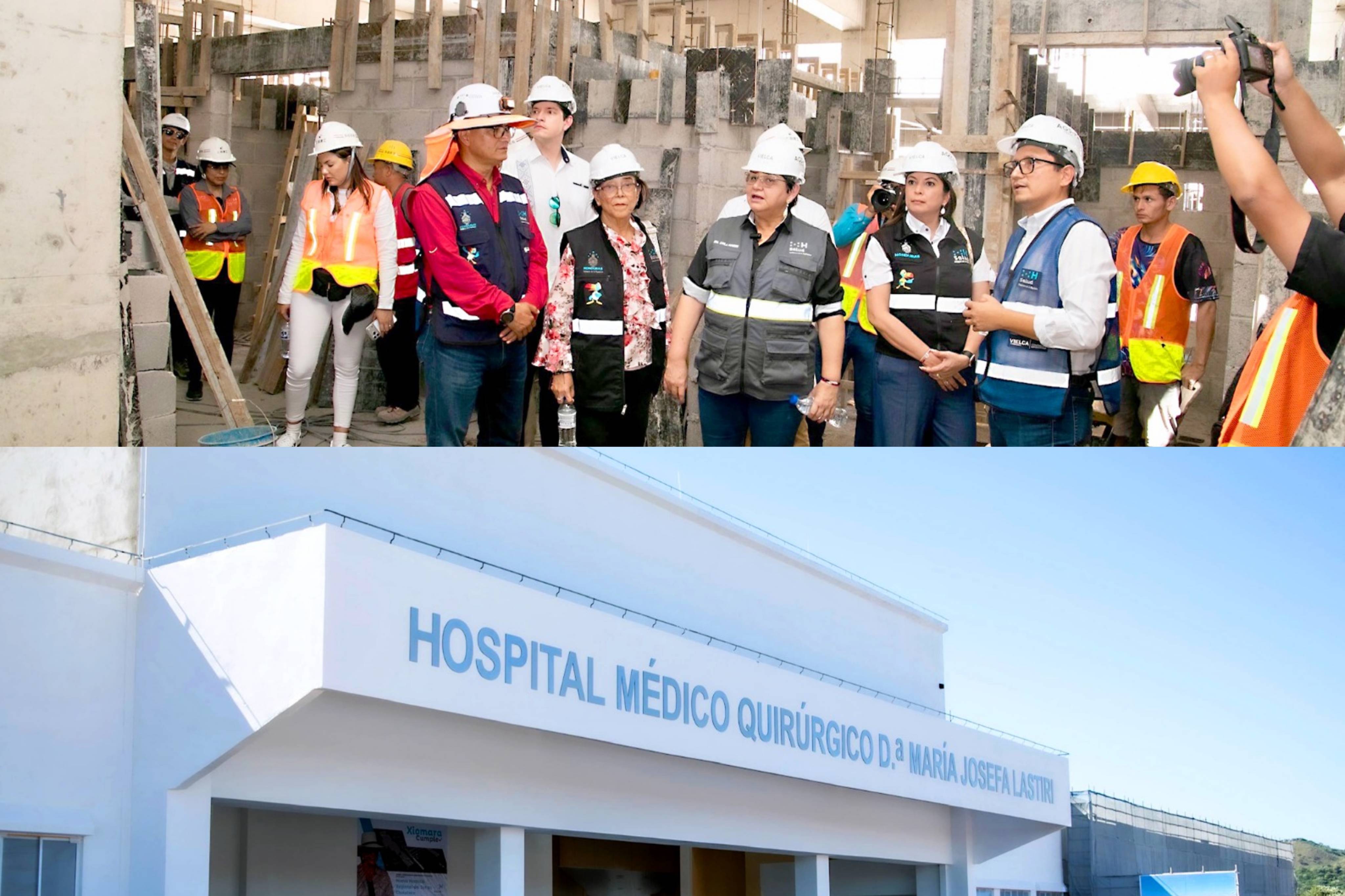 Gobierno supervisa avance del 75% en la construcción del Hospital Médico Quirúrgico María Josefa Lastiri en Choluteca