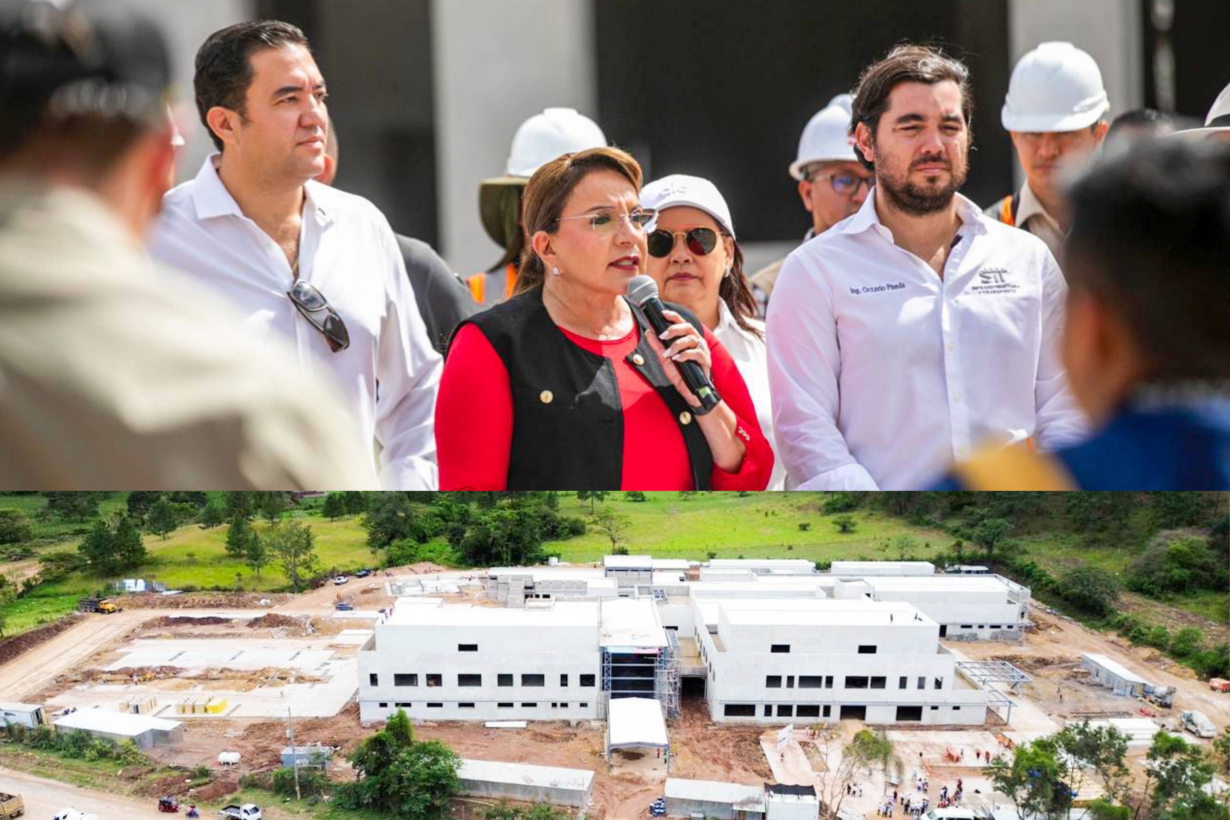 Presidenta Xiomara Castro supervisa avance del 85% del nuevo hospital de Salamá, Olancho