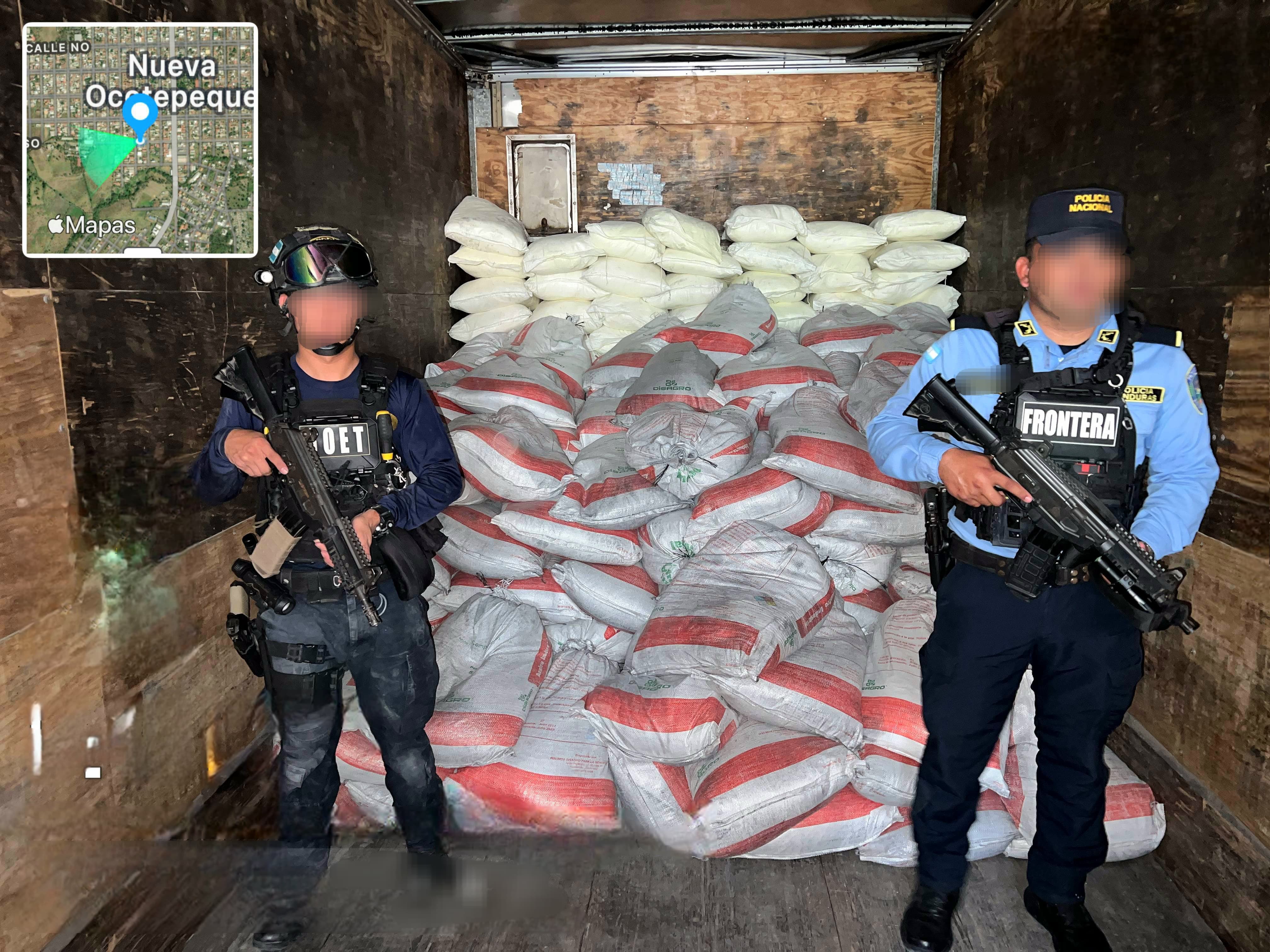 Policía Fronteriza detiene a presunto contrabandista con millonario cargamento de químicos sensibles que ingresaban ilegalmente desde El Salvador