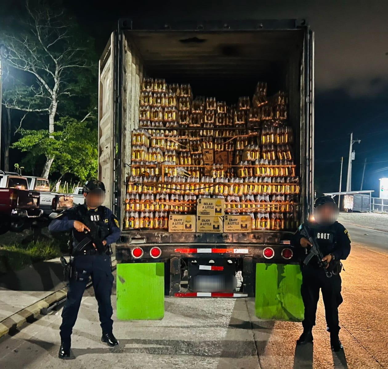 Policía Fronteriza arresta a hombre con L.1.17 millones en bebidas ilegales