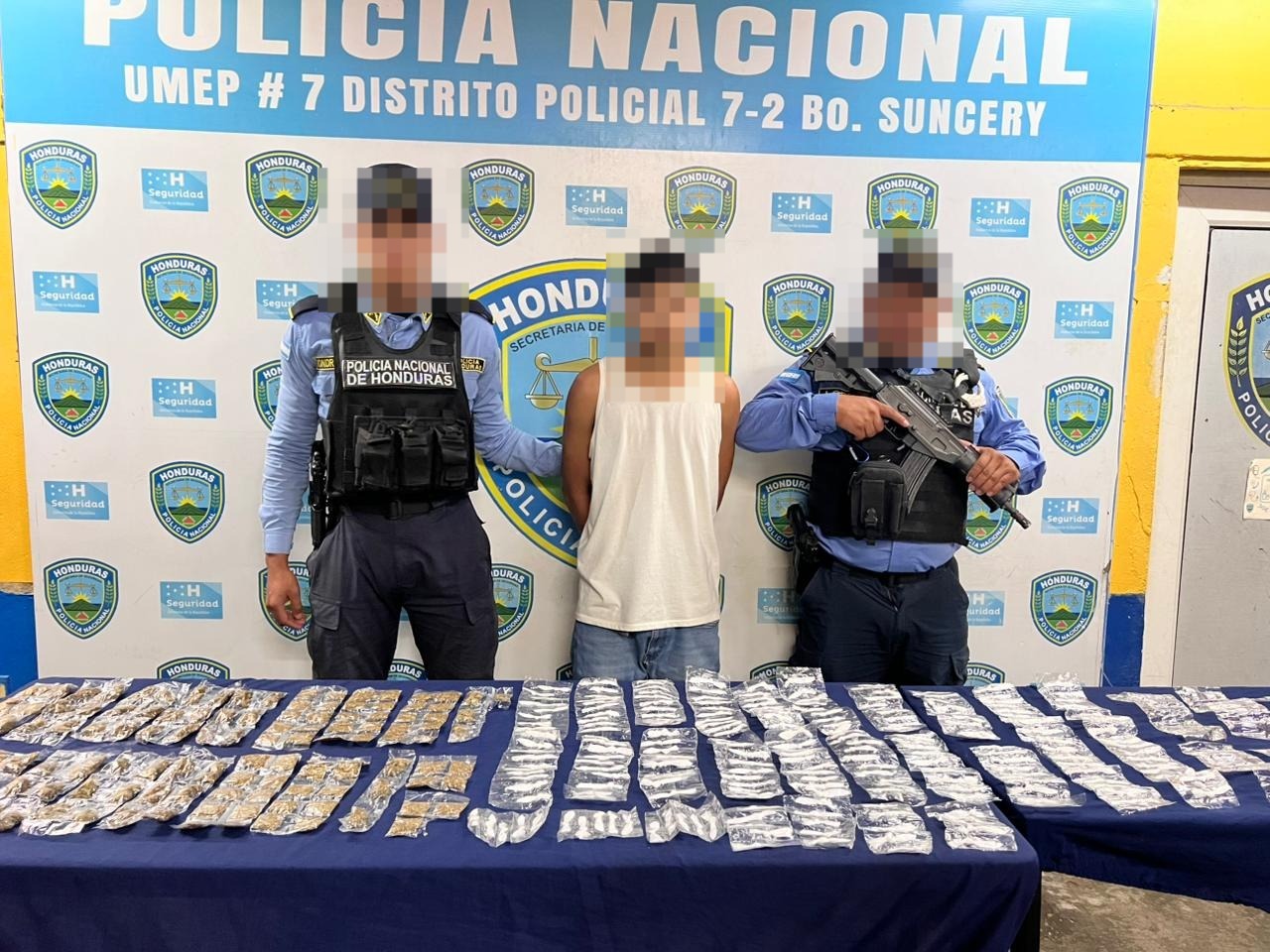 Capturan a Alias Moisa miembro activo de la MS-13, con más de 700 dosis de droga en San Pedro Sula