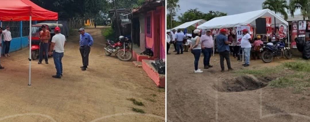 Ciudadanos de la representación del Partido Liberal abandona sus puestos en Yarula, San Pedro Sula,...