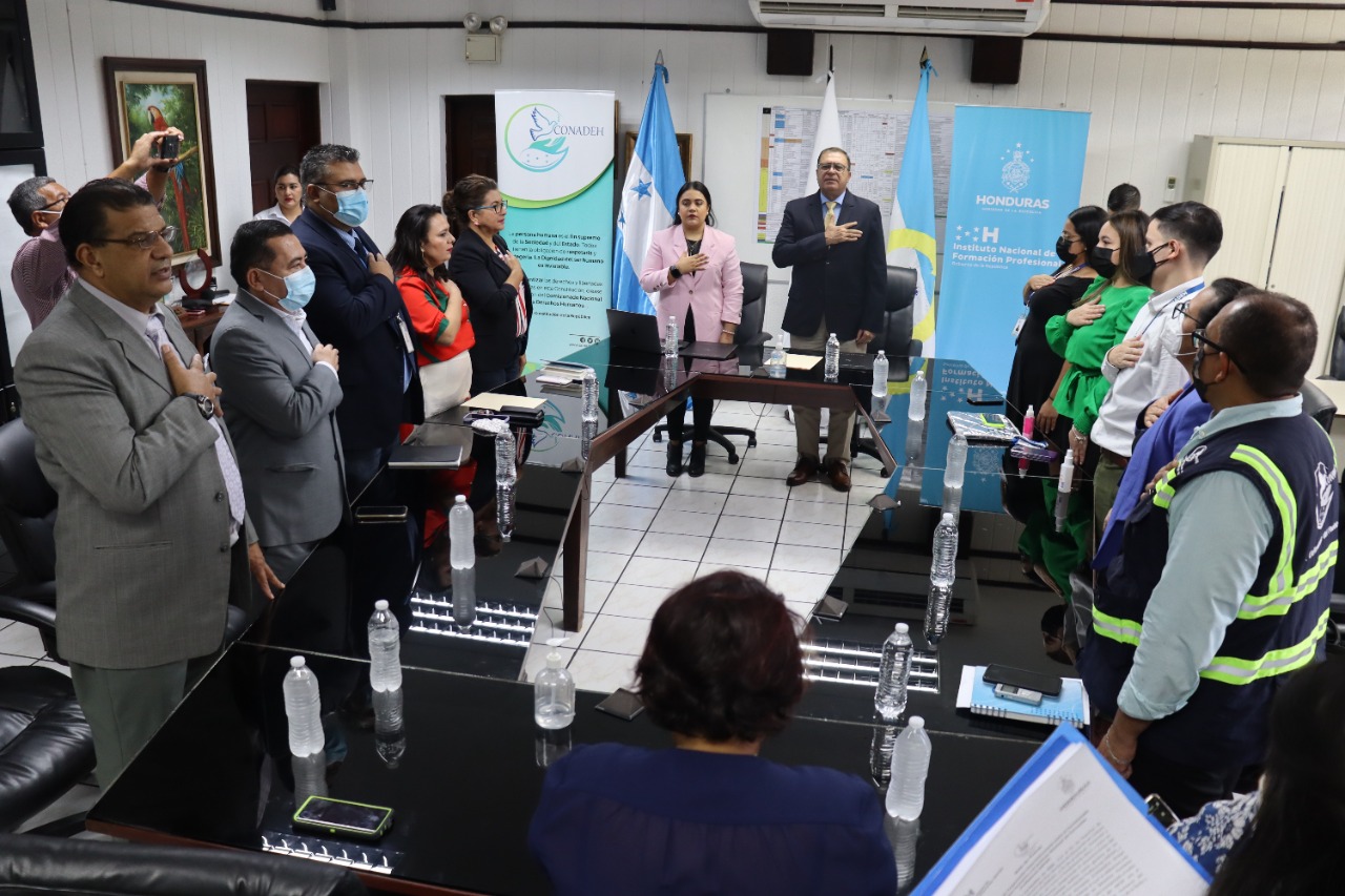 INFOP Y Derechos Humanos, firman acuerdo de cooperación para implementar un Plan Nacional de Educación en Cultura Democrática y Derechos Humanos