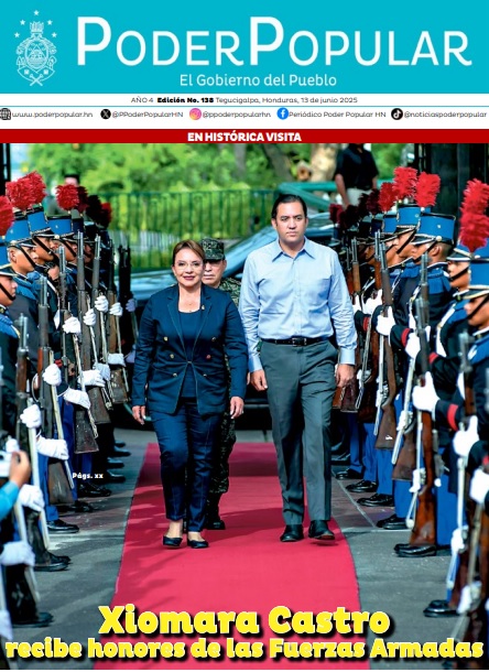 Presidenta Xiomara Castro recibe honores de las Fuerzas Armadas