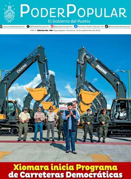 Presidenta Xiomara inicia Programa de Carreteras Democráticas Mediante una inversión de 357.5 millones de lempiras, la SIT recibió una flota de motoniveladoras, retroexcavadoras, vibro compactadoras, excavadoras y volquetas