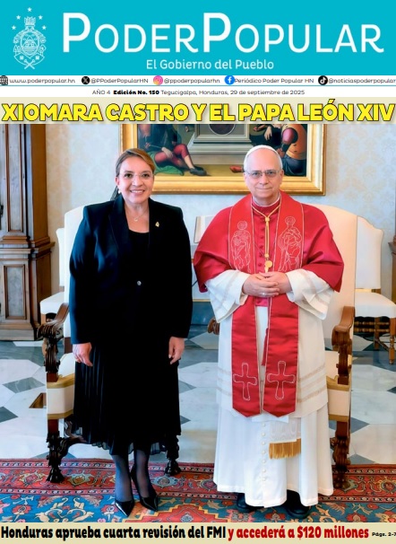 Xiomara Castro con el Papa León XIV en una audiencia privadaedia con el Papa León XIV en una audiencia privada