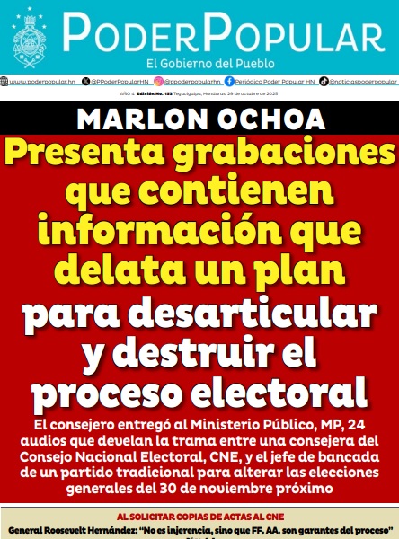 El consejero entregó al Ministerio Público, MP, 24 audios que develan la trama entre una consejera del Consejo Nacional Electoral, CNE, y el jefe de bancada de un partido tradicional para alterar las elecciones generales del 30 de noviembre próximo