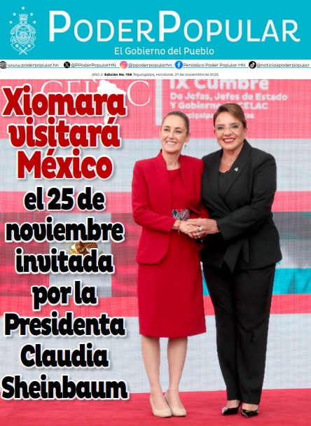 Xiomara visitará México el 25 de noviembre invitada por la Presidenta Claudia Sheinbaum