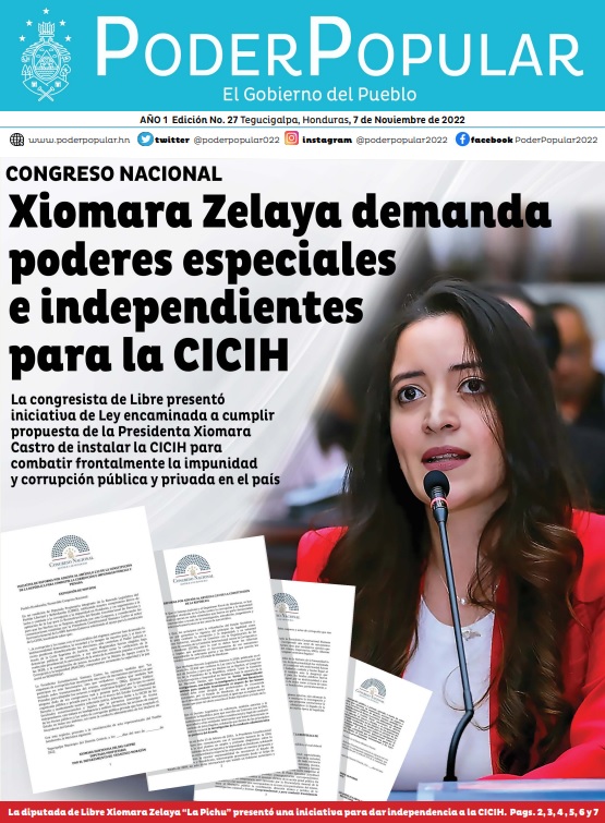 Xiomara Zelaya demanda poderes especiales e independientes para la CICIH