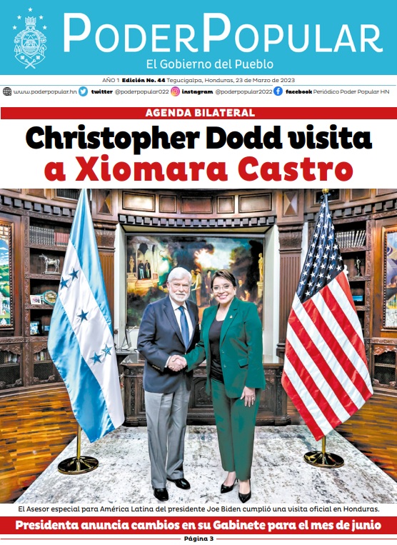 El Asesor especial para América Latina Christopher Dodd cumplió visita oficial en Honduras para tratar temas importantes con La Presidenta Xiomara Castro