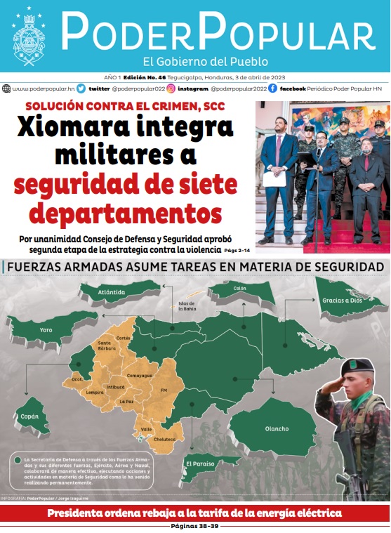 Solución contra el crimen, SCC, Xiomara integra militares a seguridad de siete departamentos