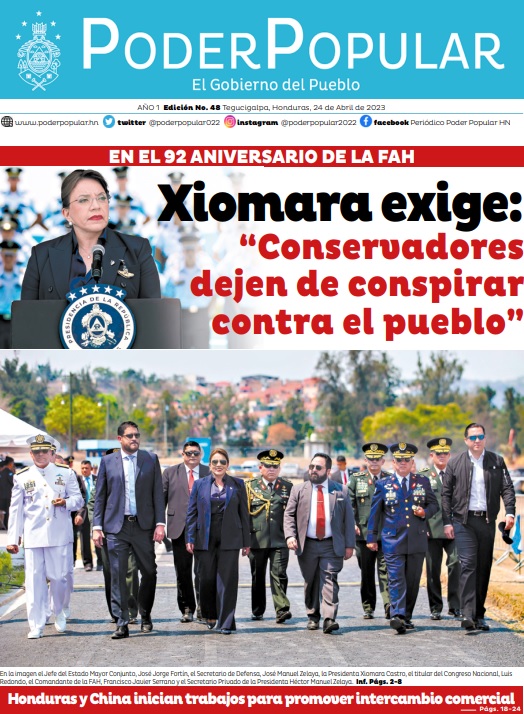 Xiomara exige a los conservadores que dejen de conspirar contra el pueblo hondureño
