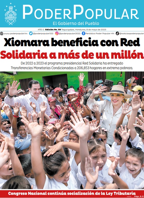 Presidenta Xiomara Castro beneficia con Red Solidaria a mas de un millón de hondureños con transferencias monetarias condicionadas representando 206,853 hogares en extrema pobreza