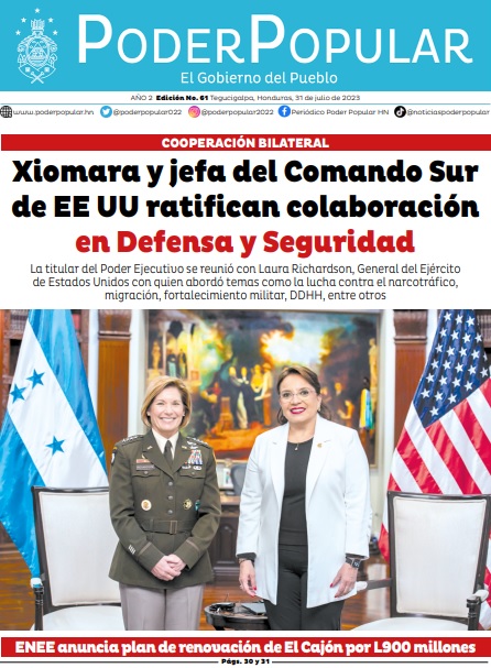 La titular del Poder Ejecutivo Xiomara Castro se reunió con Laura Richardson, General del Ejército de Estados Unidos, con quien abordó temas como la lucha contra el narcotráfico, migración, fortalecimiento militar, DDHH, entre otros