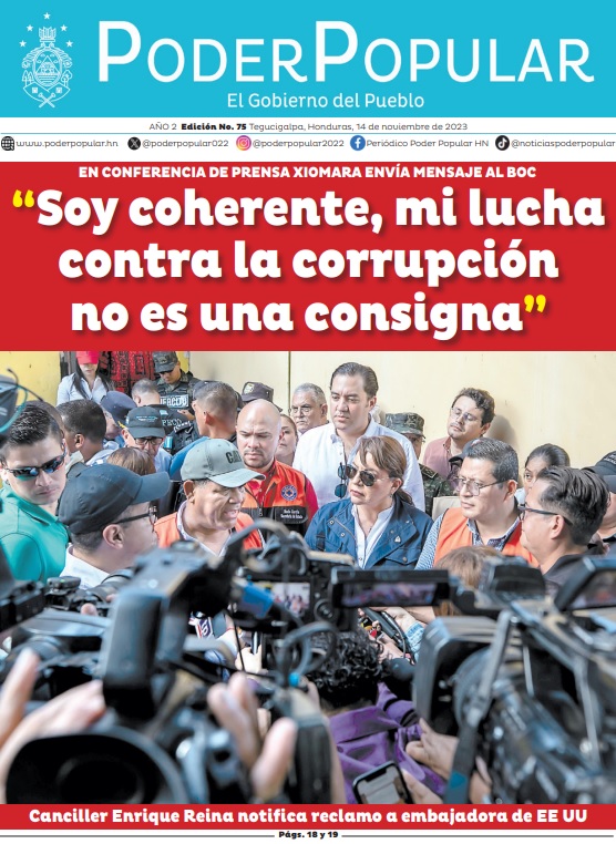 EN CONFERENCIA DE PRENSA LA PRESIDETA XIOMARA ENVÍA MENSAJE AL BOC “Soy coherente, mi lucha contra la corrupción no es una consigna