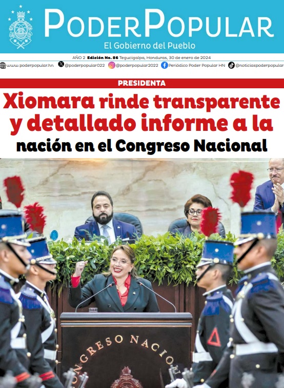 Presidenta Xiomara Castro rinde transparente y detallado informe a la nación en el Congreso Nacional de Honduras