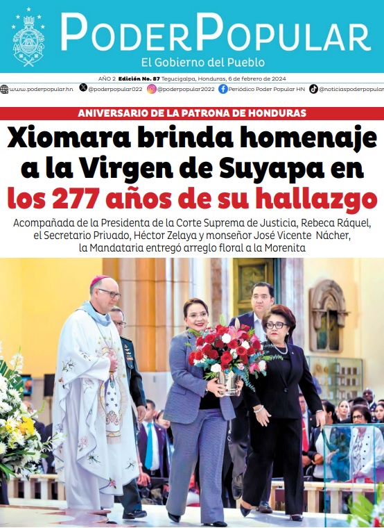 Presidenta Xiomara brinda homenaje a la Virgen de Suyapa en los 277 años de su hallazgo