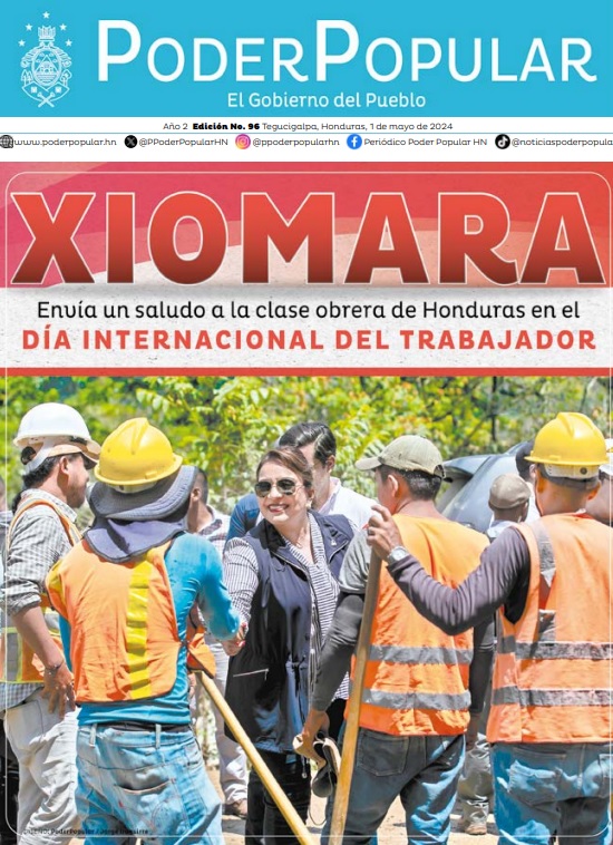 Presidenta Xioamara Castro envía un saludo a la clase obrera de Honduras  en el Dia Internacional del Trabajador