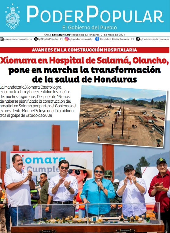 Presidenta Xiomara Castro en Hospital de Salamá, Olancho, pone en marcha la transformación de la salud de Honduras después de estar en el olvido por 16 años por el golpe de estado
