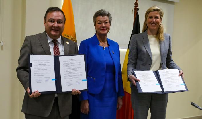 Unión Europea, Bélgica y Ecuador refuerzan cooperación para controlar el narcotráfico y crimen organizado provenientes de ese país sudamericano