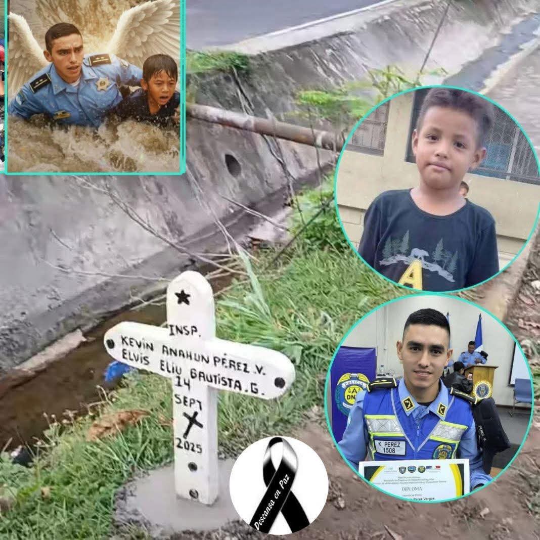 Colocan Cruz en el lugar donde el niño Eliud Guillén y el subinspector Kevin Pérez, fueron arrastrados por la corriente